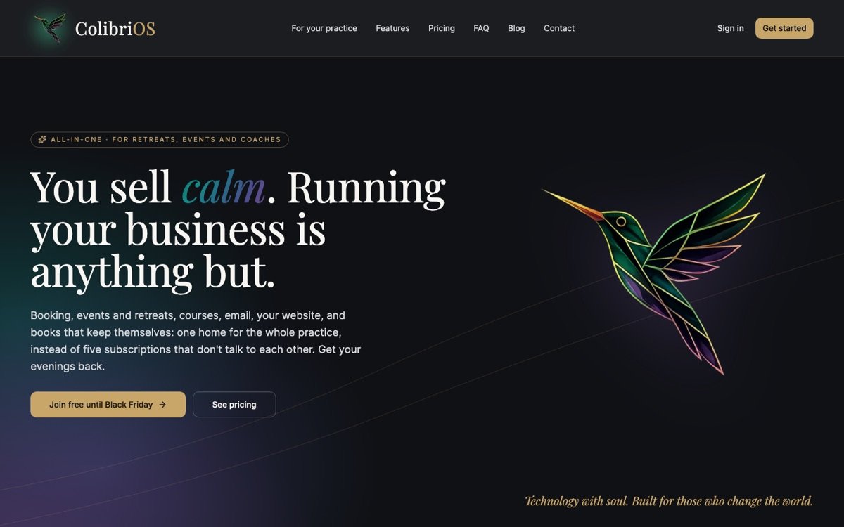 ColibriOS website front page