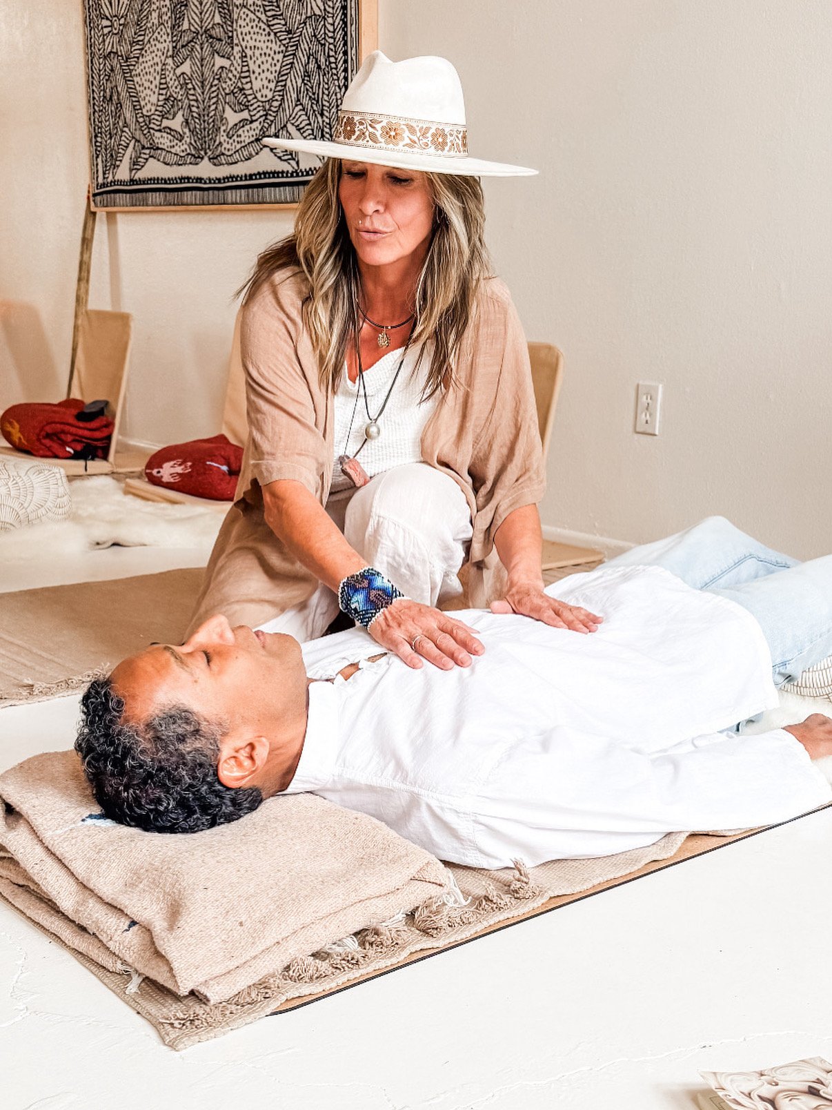 A facilitator offering grounded, attentive support